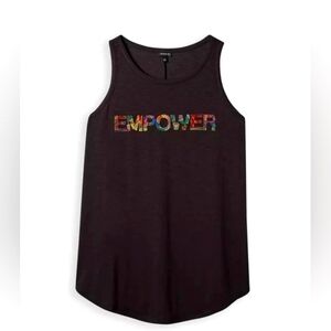 Torrid Black Empower Tank Top